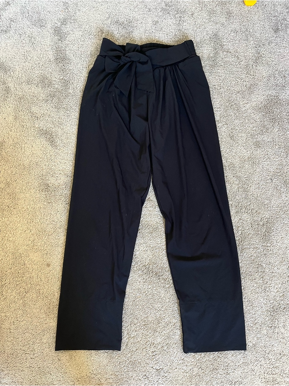 ADAY High-Waist Navy Tie-Belt Pants